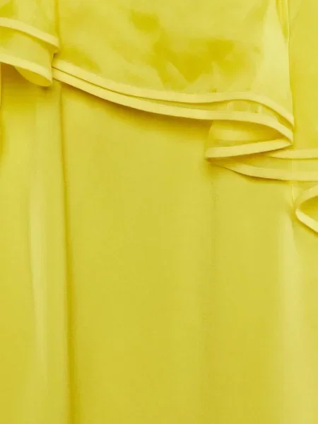 Rochie maxi Paule Ka cu funde asimetrică galben