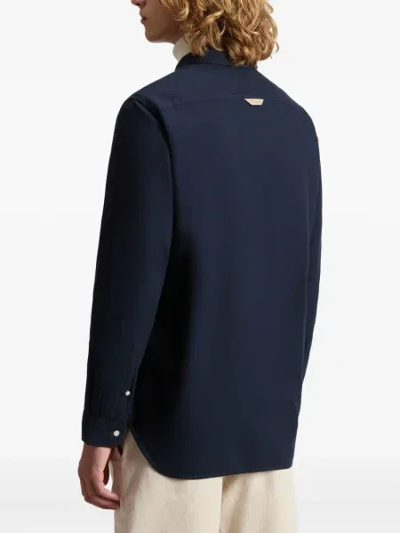 Cămașă Woolrich de flanelă albastru
