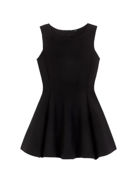 Rochie mini Maje cu funde fără mâneci de costum negru
