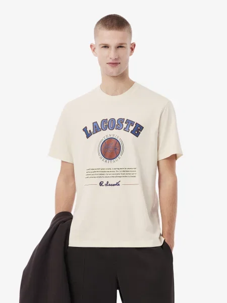 Футболка Lacoste бежевий