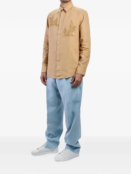 Cămașă Paul Smith cu broderie de in maro