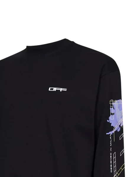 Lung tricou Off-white alb