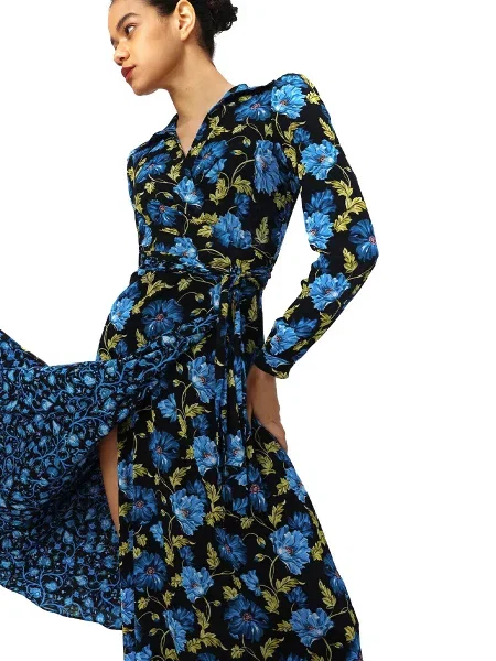 Obleka maxi obleka Diane Von Furstenberg črna