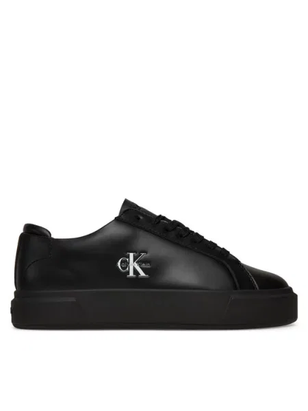 Calvin Klein Αθλητικά Basket Cupsole Laceup Lth Ml μαύρο
