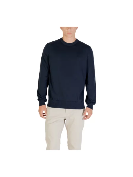 BOSS Orange sweter granatowy lekki niebieski