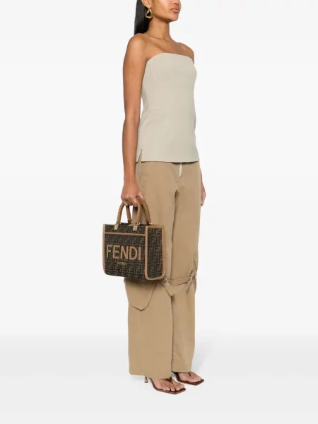 Mažas rankinė Fendi Sunshine ruda