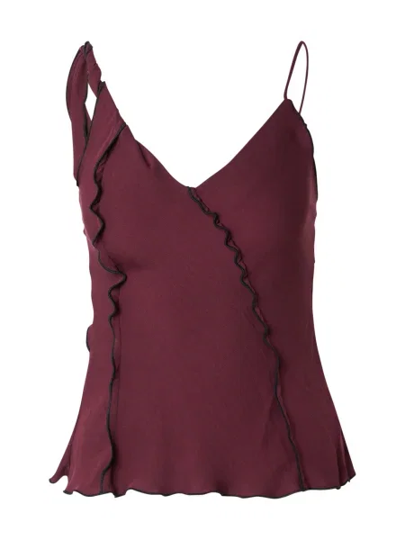 TOPSHOP Top burgundy roșu