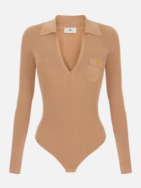 Боди Elisabetta Franchi бежевое