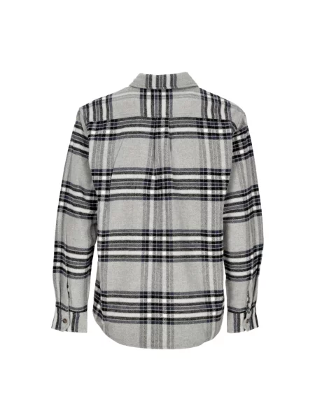 Koszula Carhartt Wip w kratę flanelowa szara