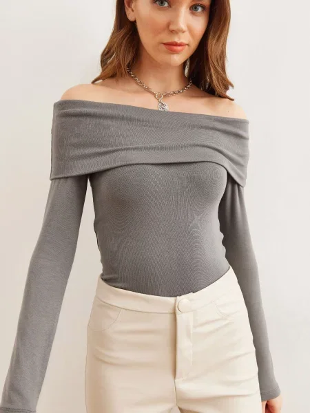 Blúzka Olalook sivá