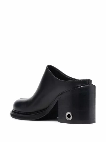 Papuci tip mules Sunnei din piele negru
