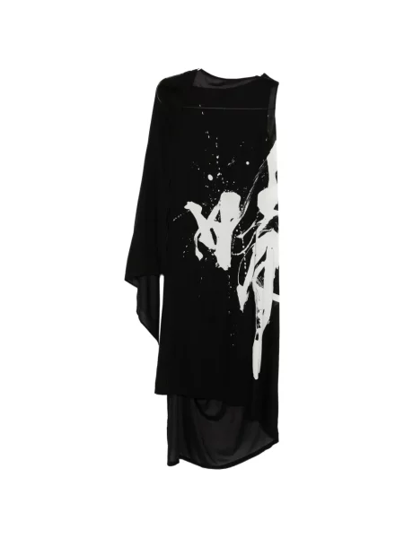Rochie Yohji Yamamoto cu imagine asimetrică negru