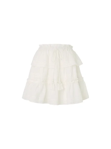 Fustă din denim Pepe Jeans alb