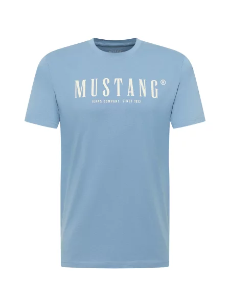 MUSTANG Tricou Austin albastru deschis alb