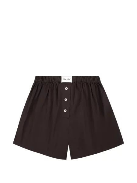 Pantaloni scurți Sporty & Rich cu autograf maro