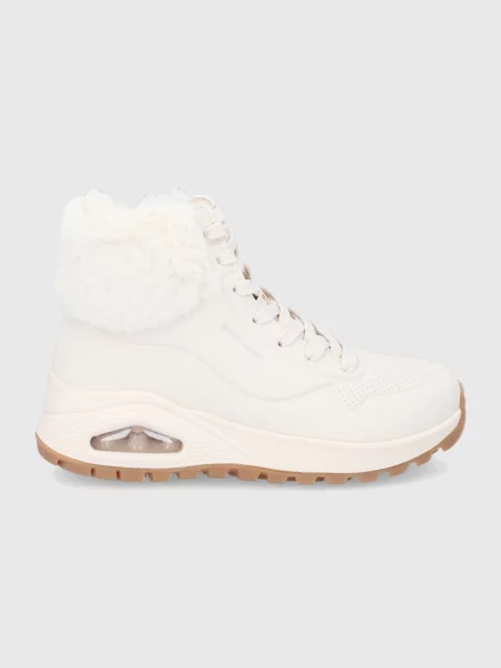 Апрески Skechers кремаво бяло