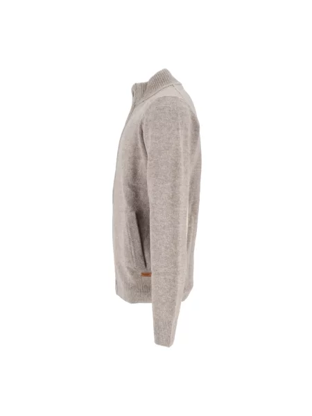 Sweter Barbour wełniany szary