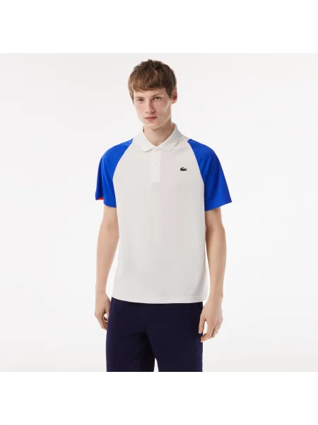 Lacoste Koszulka Polo Sport Z Blokadą Koloru Regular Fit biała