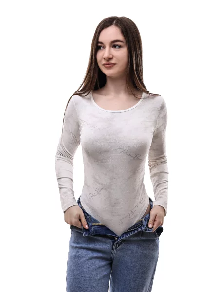 Боді LUMO молочний віскоза/поліестер