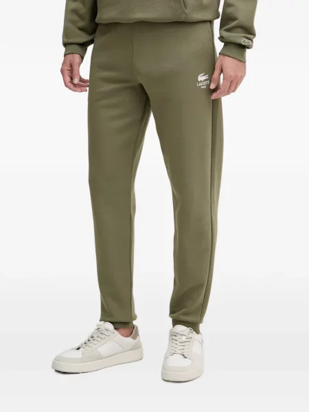 Pantaloni Lacoste cu imagine alergare verde