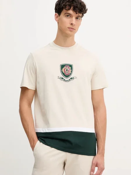 Тениска Guess с апликация бежово