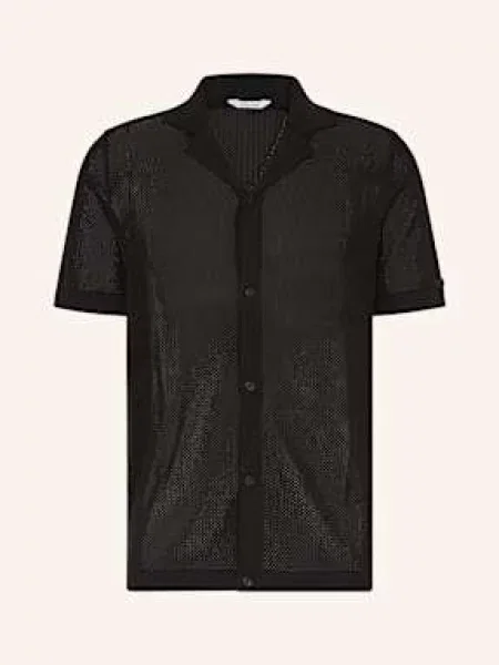 Koszula casualowa o kroju regular fit z półprzezroczystego materiału Calvin Klein czarna