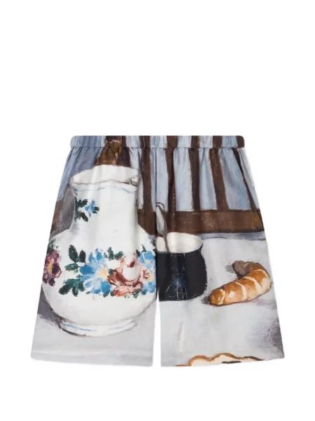 Pantaloni scurți Nanushka cu imagine alb
