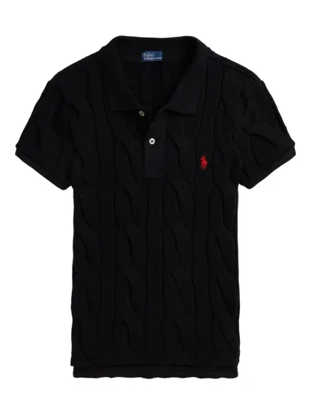 Plačiakojis pledas iš natūralios odos marškinėliai Polo Ralph Lauren žalia