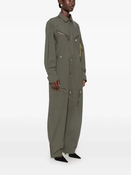 Salopetă Fendi din canvas verde