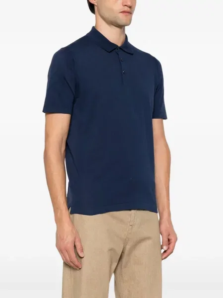 Scurt tricou polo Cesare Attolini albastru