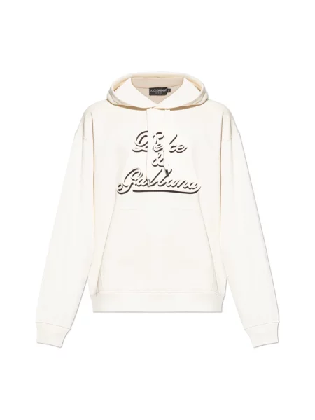 Bluza Dolce And Gabbana z logo beżowa