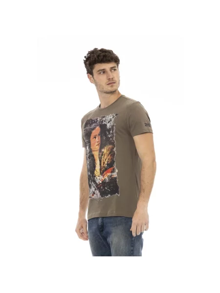 Koszulka Trussardi casual brązowa