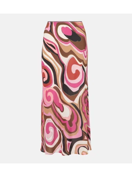 Fusta maxi Rixo de mătase roz