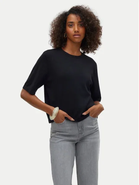 Vero Moda Pulover Silje Oversize negru