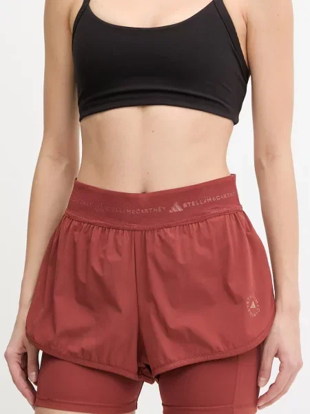 Adidas by Stella McCartney pantaloni scurți de antrenament portocaliu