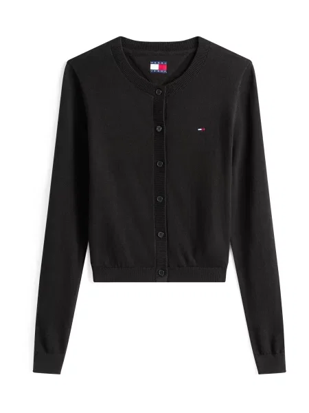 Tommy Jeans Geacă tricotată ESSENTIAL' negru