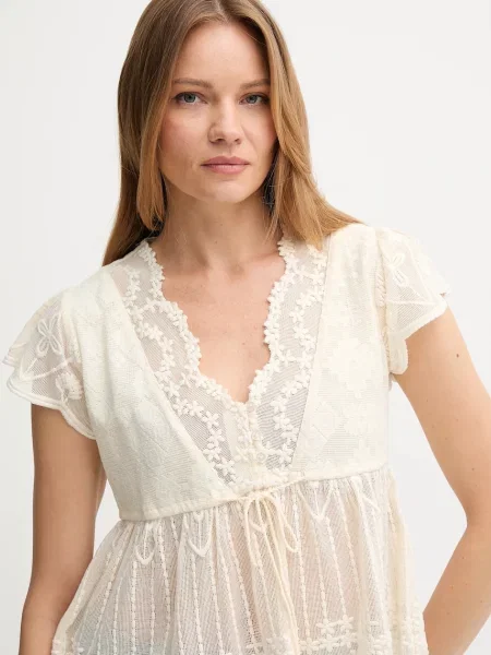 Блузка Hoss Intropia візерунок бежевий