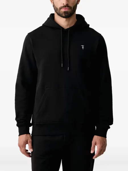 Hanorac cu glugă Trussardi cu broderie cu cordon negru