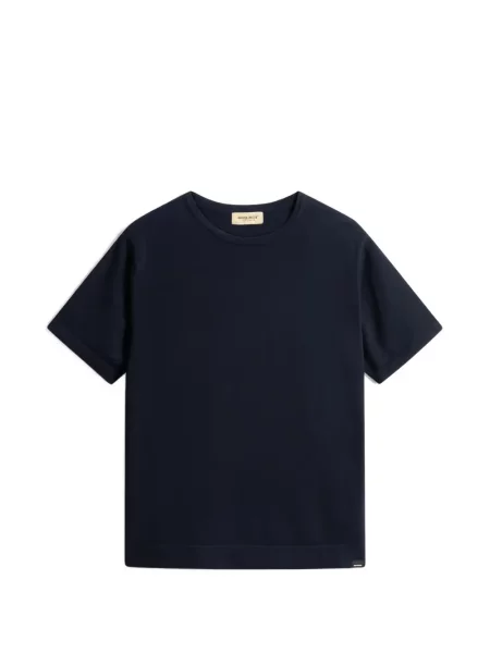 Tričko Woolrich s kulatým výstřihem modré