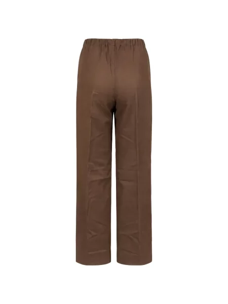 Pantaloni palazzo Re-hash cu cordon maro