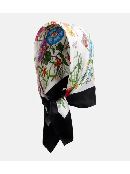Fular Gucci de mătase cu model floral