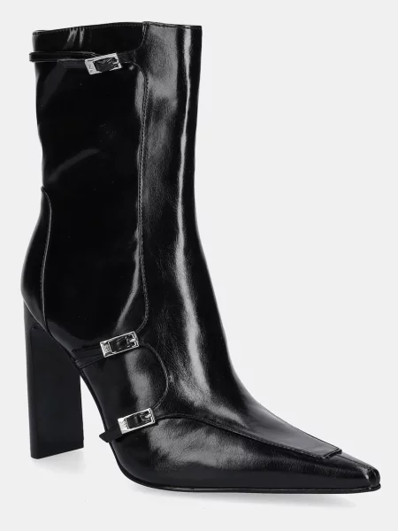 Боти Steve Madden Fastened с дебел черно