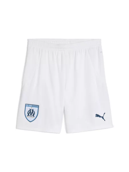 Szorty Olympique Marsylia PUMA White Bleu Azur Blue białe