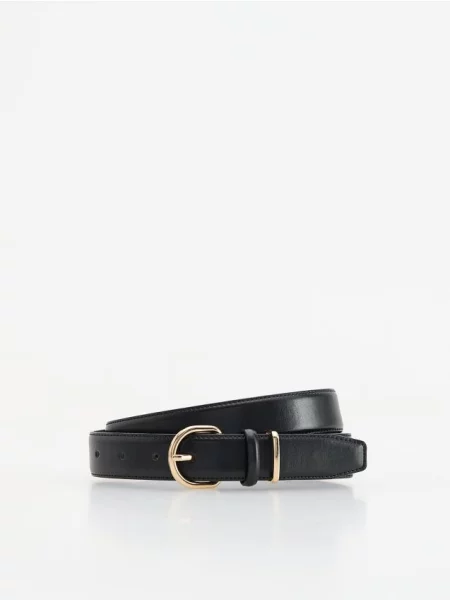 Reserved Curea Din Materiale Combinate negru