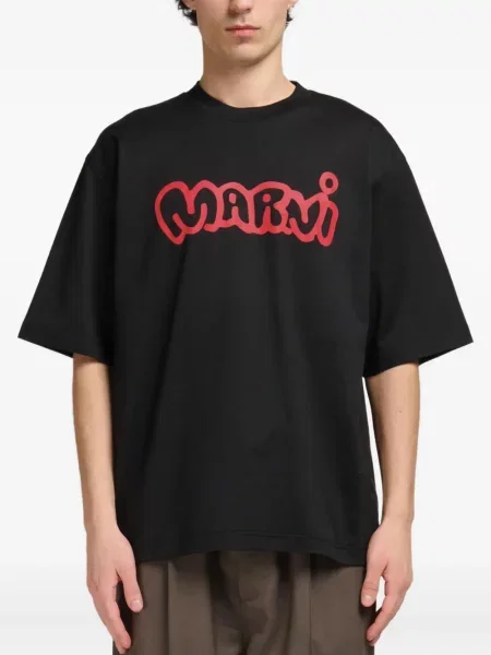 Tricou Marni cu imagine negru