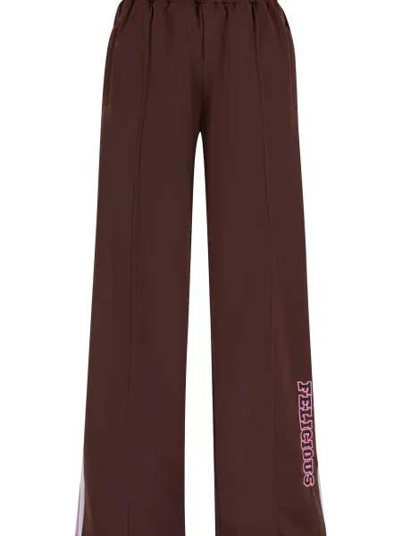 Felicious Pantaloni maro / roz alb