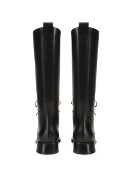 Botine Sergio Rossi cu șireturi din dantelă negru
