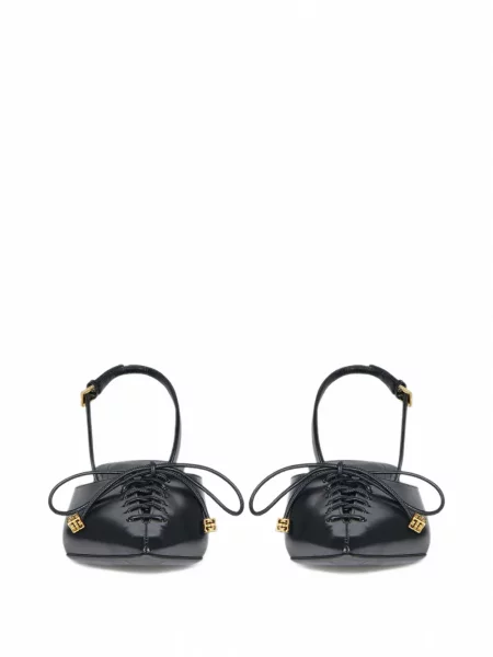 Pantofi cu toc Givenchy cu șireturi din piele negru