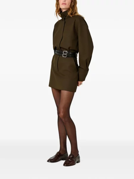 Cu centură rochie mini Nicholas verde