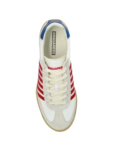 Sneakerși Dsquared2 din piele cu dungi alb